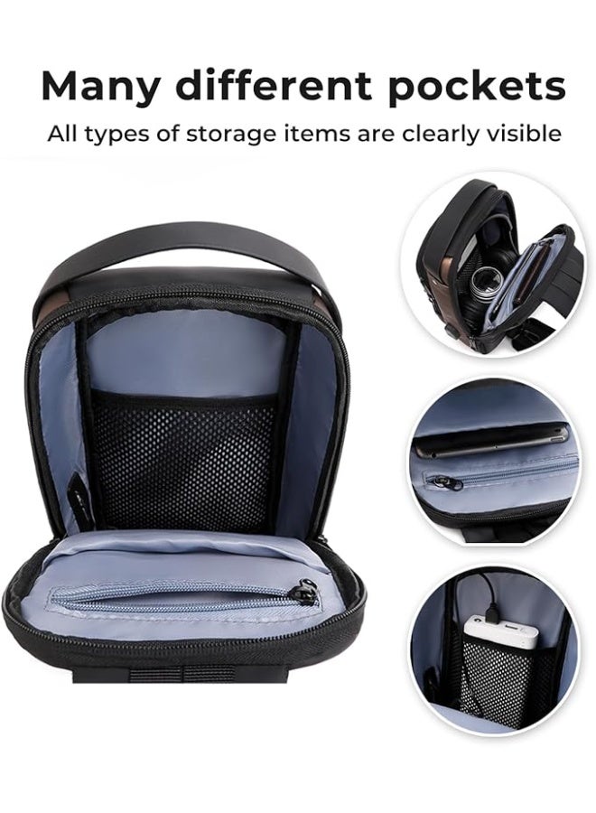 FASHION Sling Bag for Men | Anti-theft Crossbody Bag - PU Leather Crossbody Shoulder Bag - Chest Bag for Daily use - Image 4