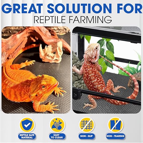 X-CUIRASS [Premium] 24"x60" Reptile Substrate Mat with 4 PCS Rug Gripper, Extra Thick & Ultra Comfortable,Non-slip, Reptile Tank Accessories for Bearded Dragon, Leopard Gecko,Lizard (not including tank) - Image 3