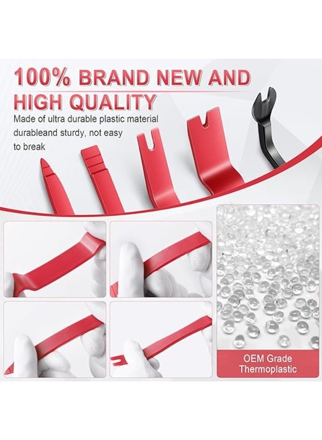 5 قطعة السيارات تقليم أداة إزالة الصواميل كيت لا خدش البلاستيك حدق أداة كيت - الداخلية الباب لوحة كليب السحابة إزالة مجموعة ل سيارة داش راديو الصوت المثبت الأزرق - Image 3