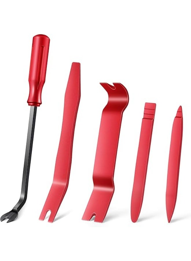 5 قطعة السيارات تقليم أداة إزالة الصواميل كيت لا خدش البلاستيك حدق أداة كيت - الداخلية الباب لوحة كليب السحابة إزالة مجموعة ل سيارة داش راديو الصوت المثبت الأزرق - Image 1