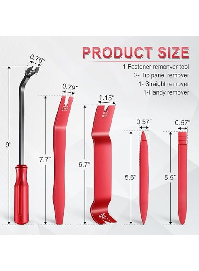 5 قطعة السيارات تقليم أداة إزالة الصواميل كيت لا خدش البلاستيك حدق أداة كيت - الداخلية الباب لوحة كليب السحابة إزالة مجموعة ل سيارة داش راديو الصوت المثبت الأزرق - Image 2