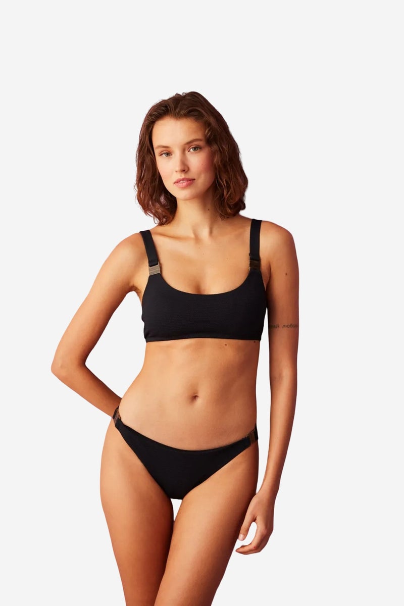 PENTI Maya Strappy Accessory Detail Bikini Top - Image 3