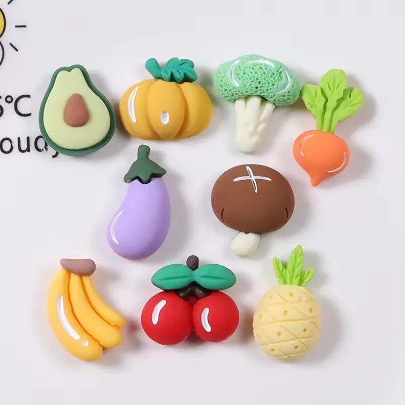 Bluejw Craft Lovely Flatback Miniature Resin Cabochons, Artificial Fruit Vegetables for Souvenir Embellishments, DIY Crafts - Image 2