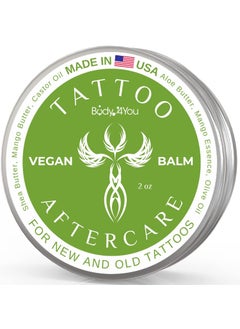 BodyJ4You BodyJ4You Tattoo Aftercare Balm - New Tattoo Healing Cream Moisturizer - Old Tattoo Lotion Revive Inked Skin Enhancing Color - Soothing Butter Tattoo Protection Natural Vegan - 2oz 