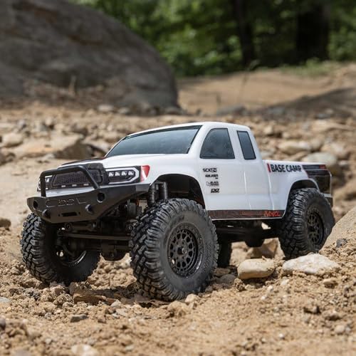AXIAL شاحنة RC محورية 1/24 SCX24 قاعدة معسكر 4x4 زاحف صخري مزود بمحرك RTR (كل ما تحتاجه للتشغيل متضمن) - أبيض، AXI-1219T1 - Image 3