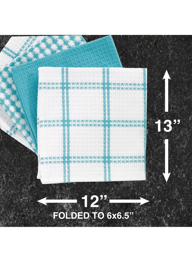 T-FAL Premium Waffle Dish Cloths: Highly Absorbent, Super Soft Long Lasting - 100% Cotton, 12"x13" Flat Waffle Dish Towel for Cleaning & Drying Dishes, (4-Pack), Breeze - Image 5