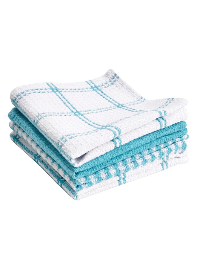 T-FAL Premium Waffle Dish Cloths: Highly Absorbent, Super Soft Long Lasting - 100% Cotton, 12"x13" Flat Waffle Dish Towel for Cleaning & Drying Dishes, (4-Pack), Breeze - Image 1