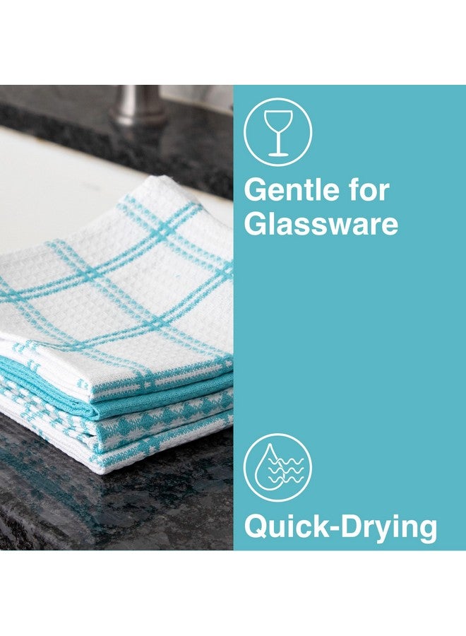 T-FAL Premium Waffle Dish Cloths: Highly Absorbent, Super Soft Long Lasting - 100% Cotton, 12"x13" Flat Waffle Dish Towel for Cleaning & Drying Dishes, (4-Pack), Breeze - Image 4