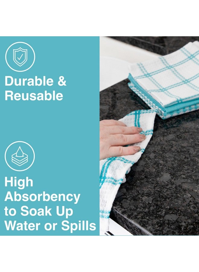 T-FAL Premium Waffle Dish Cloths: Highly Absorbent, Super Soft Long Lasting - 100% Cotton, 12"x13" Flat Waffle Dish Towel for Cleaning & Drying Dishes, (4-Pack), Breeze - Image 3