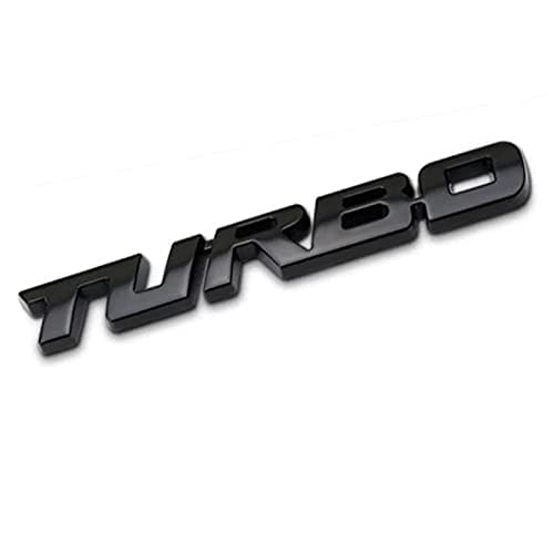 Automaze Self Adhesive Turbo Metal Sticker Logo Badge 3D Emblem Car Sticker, 12.8 X 1.8cm (Black) - Image 5