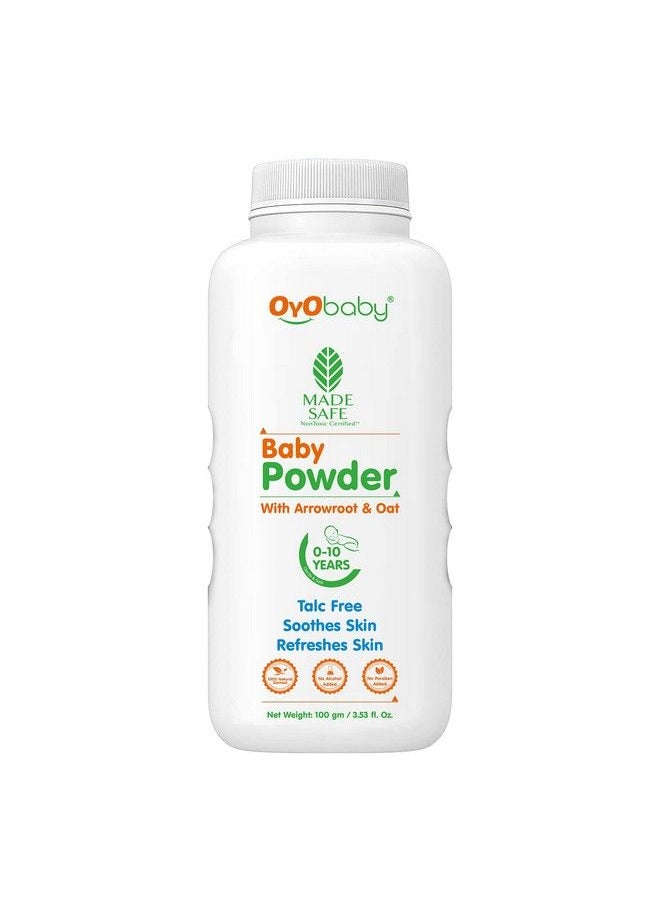 OYO BABY Talc Free Baby Powder For New Born Babies Kids Made With Corn Starch Powder (No Talcum) 100Gm  - Image 2