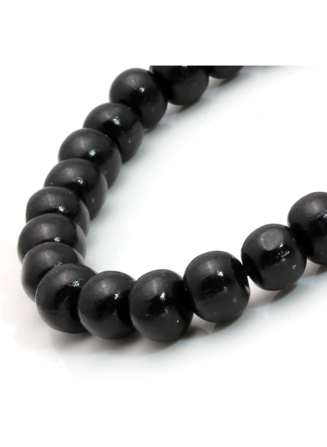 MILAKOO 5 Pcs Wooden Beaded Bracelet Bangle for Men and Women Elastic 8MM Beads - Image 5