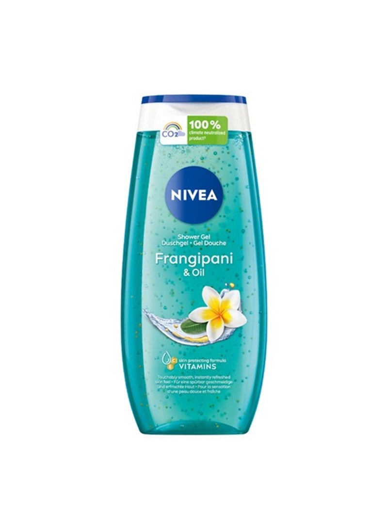 نيفيا جل استحمام فرانجيباني آند أويل من نيفيا، ۲۵۰ مل، تركيبة فاخرة لبشرة مرطبة وناعمة ورائحة الزهور الغريبة