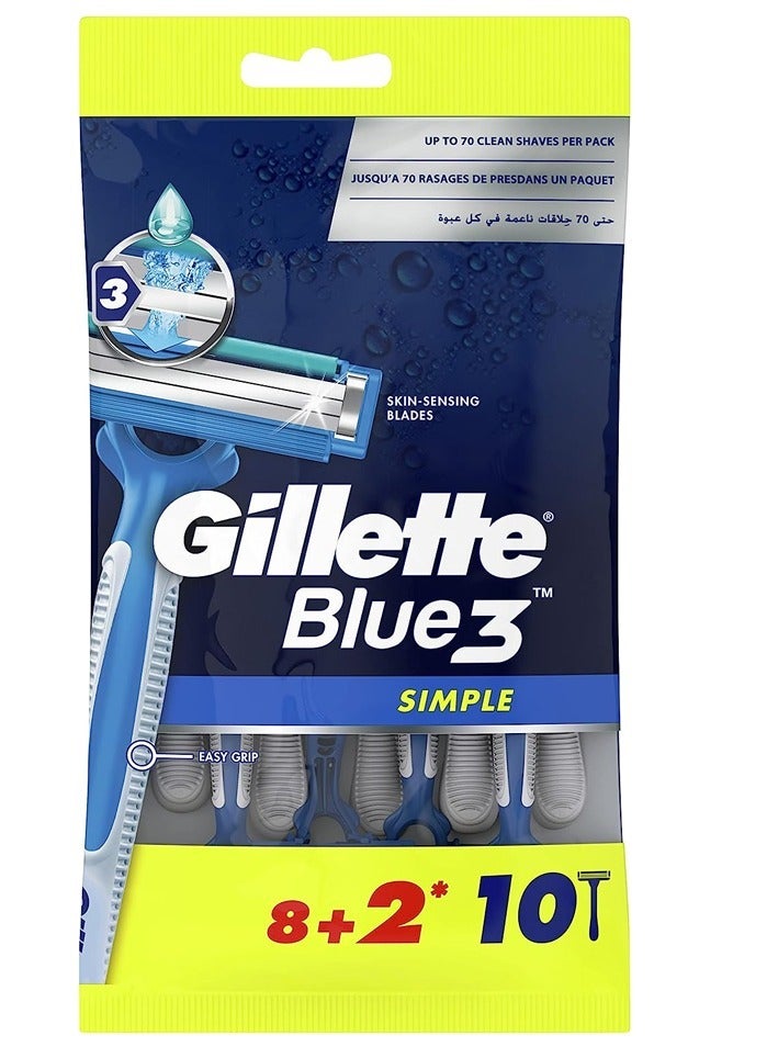Gillette Blue 3 Simple 10 Pcs