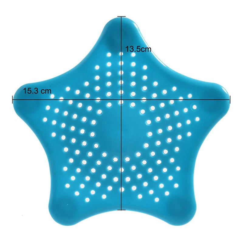 MEZONS Rubber Starfish Hair Catcher Bath Sink Strainer Shower Drain Cover Trap Multi Color - Image 2