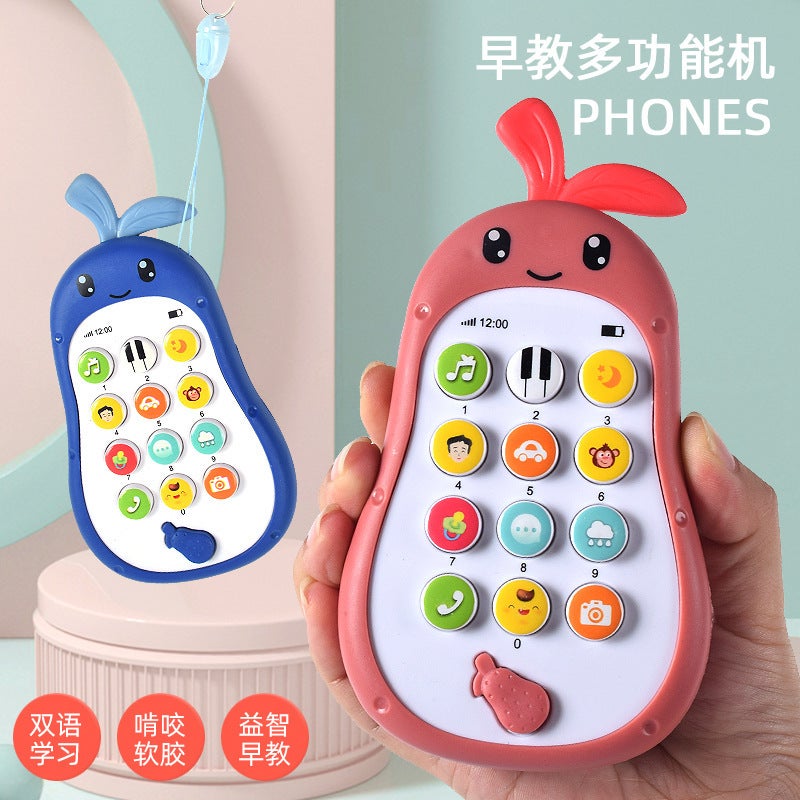 Baby Early Education Educational Simulation Biting Mobile Phone Story Machine Multifunctional Cartoon Music Bilingual Learning Toys - Image 2