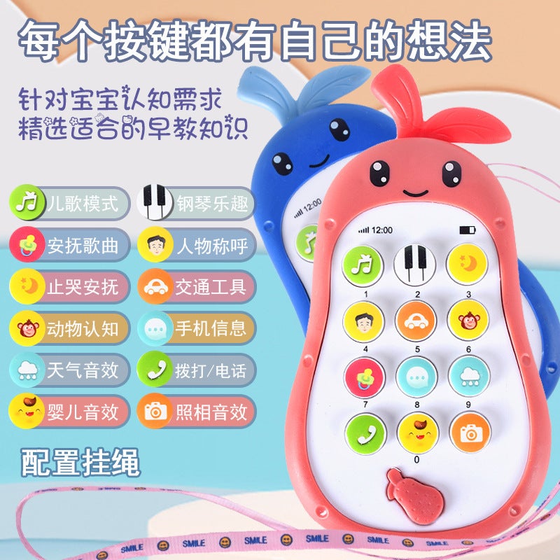 Baby Early Education Educational Simulation Biting Mobile Phone Story Machine Multifunctional Cartoon Music Bilingual Learning Toys - Image 5