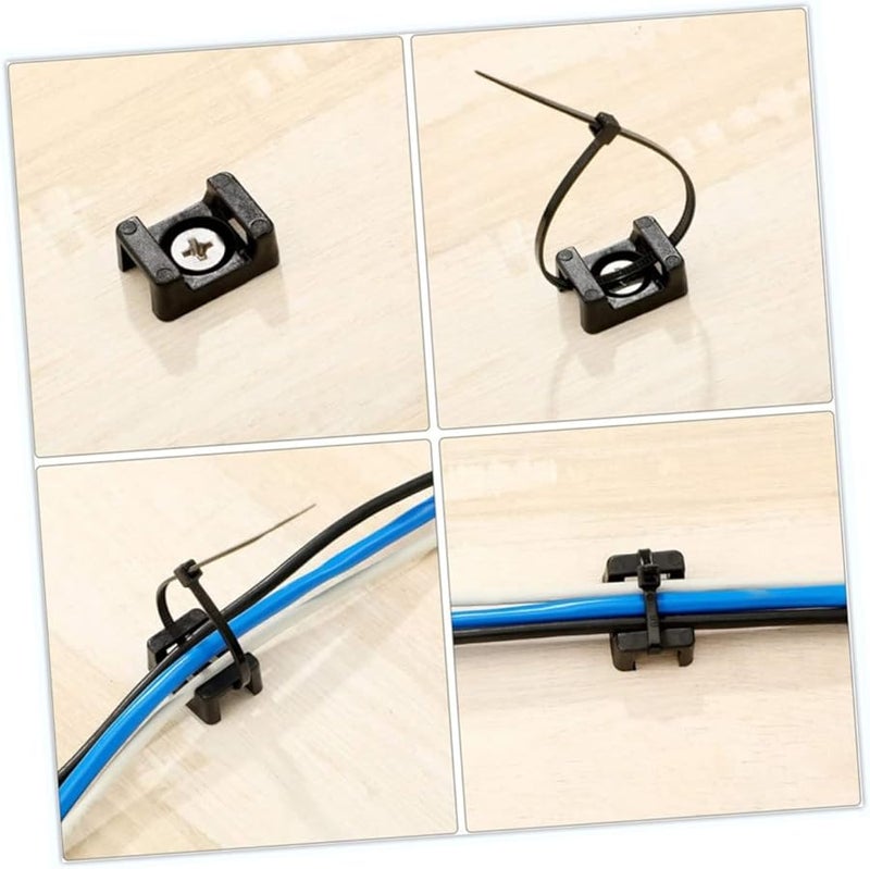 STOBOK 500 قطعة مشابك كابلات سرجية ذاتية اللصق للإدارة الداخلية والخارجية للأسلاك - Image 5