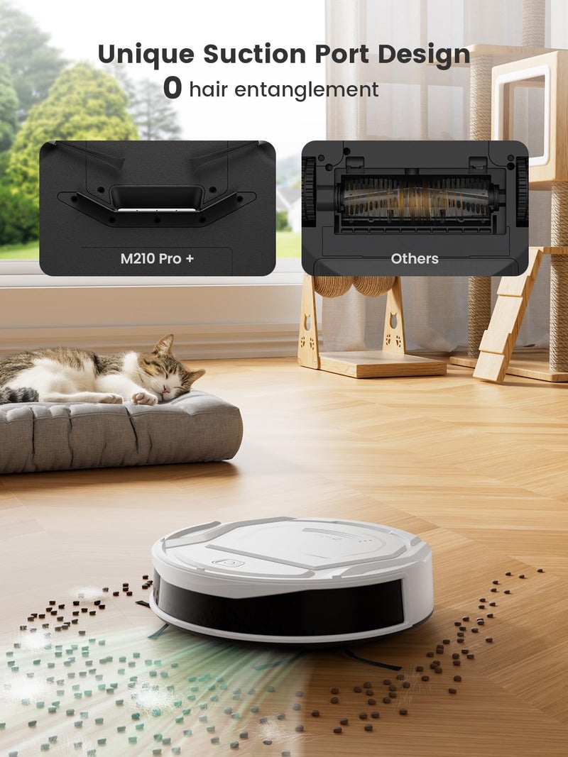 Lefant M210 Robot Vacuum Cleaner, 2200Pa Strong Suction, 7.8cm Thin 28cm Dia, Automatic Self-Charging Small Robotic Vacuums, 2.4G Wi-Fi/App/Alexa Control, Ideal for All Hard Floors - Image 3