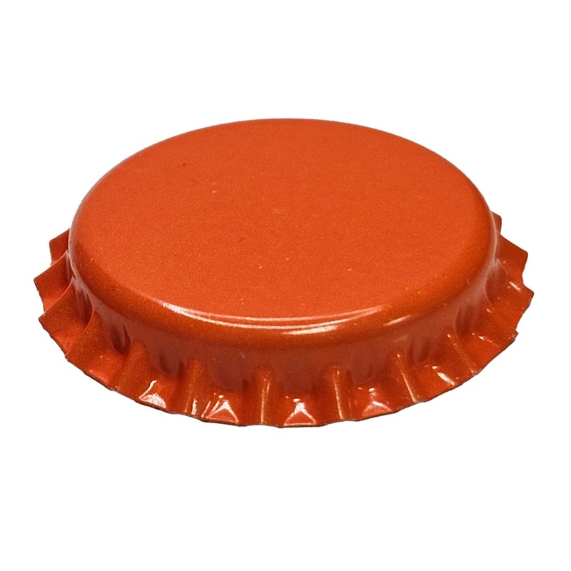 FastRack 144 Oxygen Absorbing Beer Bottle Caps | 26mm Pry-Off Orange Standard Homebrew Bottle Tops for Glass Bottles | PVC-Free Crown Caps for Beer Bottling - Image 1