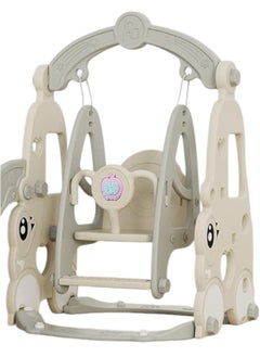 Toy Box 4-In-1 Kids Slide and Swing Set With Basketball Hoop, Indoor Outdoor Toddler Slide Set Climber Indoor Outdoor Playground, 99*36*53 cm  - Image 3