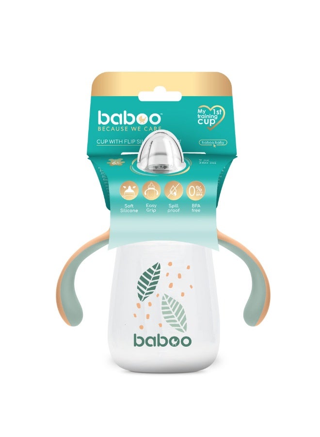 Baboo كوب شرب مع فوهة سيليكون - بيشي كين - 260 مل - 6 أشهر وما فوق - Image 1