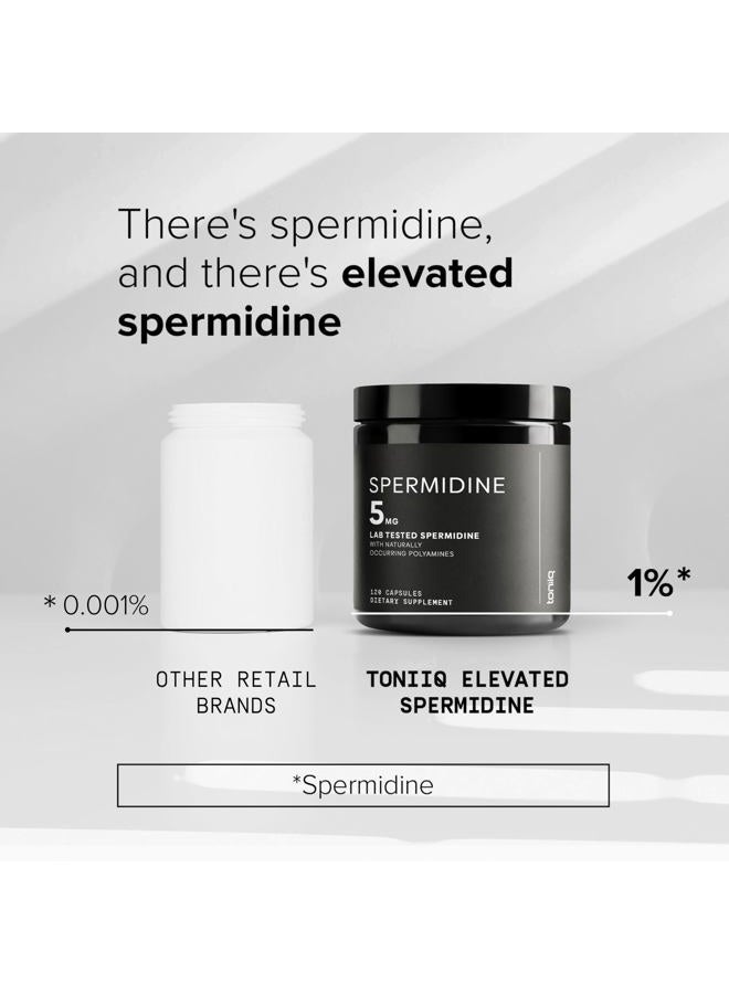 Toniiq Ultra Concentrated 500mg Spermidine Supplements for Men and Women - Non-Synthetic Spermidine Standardized to No Less Than 1% Spermidine - 5mg Spermidine per Serving Rice Germ Extract - Image 5