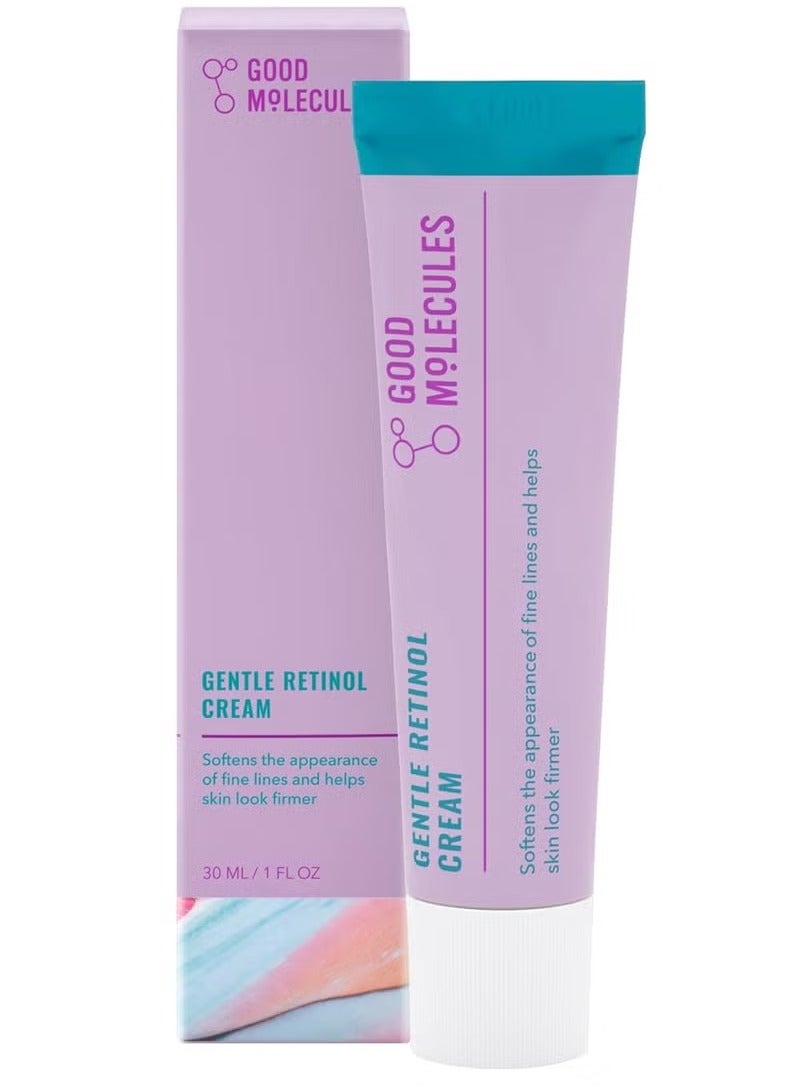 Good Molecules Gentle Retinol Cream - Night Cream with Retinol and Bakuchiol - Targets Fine Lines, Congestion, Enlarged Pores - Anti-Aging Skincare for Face - Image 1