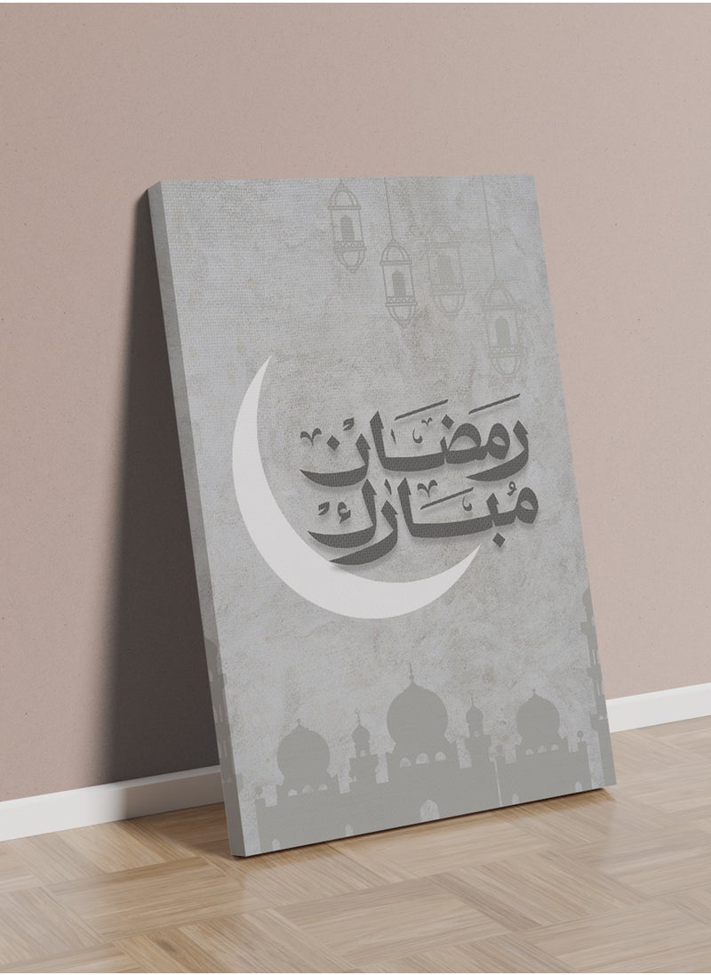 Canvas Wall Art Stretched Over Wooden Frame for Ramadan with Ramdan Mubarak Painting - pzsku/ZF6BBB65F9B22F5774659Z/45/_/1736424459/9a264135-ab2f-4428-b75e-b095e563735f