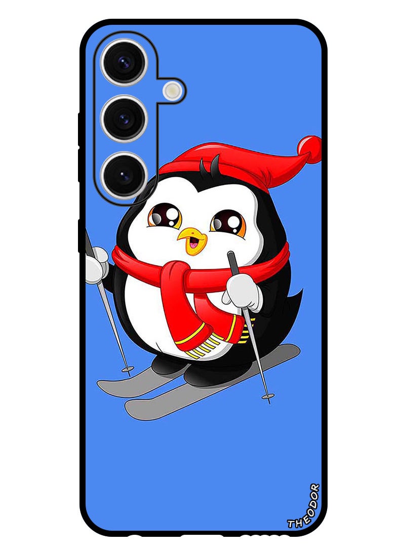 Theodor Protective Case Anti Scratch Shock Proof Bumper Cover For Samsung Galaxy S24 Plus Skating Penguin  - Image 1
