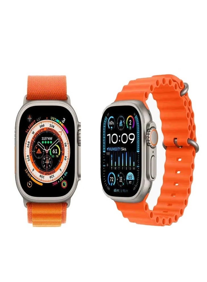 W&O Original X9 ULTRA 2 Smart Watch, 9th Generation, AMOLED Screen - Bluetooth - NFC - Google Maps - GPT Chat - Wireless Charger - Two Silicone and Fabric Straps - Image 2