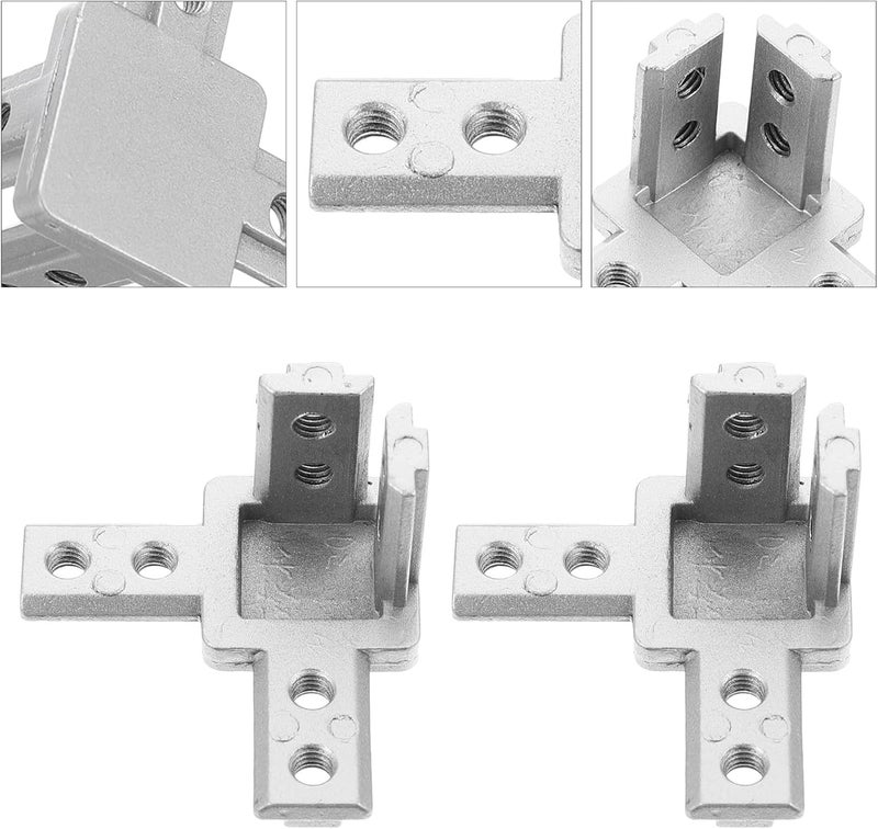 4Pcs Aluminum 3-Way Corner Bracket Connector Kit Zinc Alloy for 3030 T Slot Profile Extrusion, End Angle Aluminum Profile Connectors for Printer Frame Assembly - Image 5