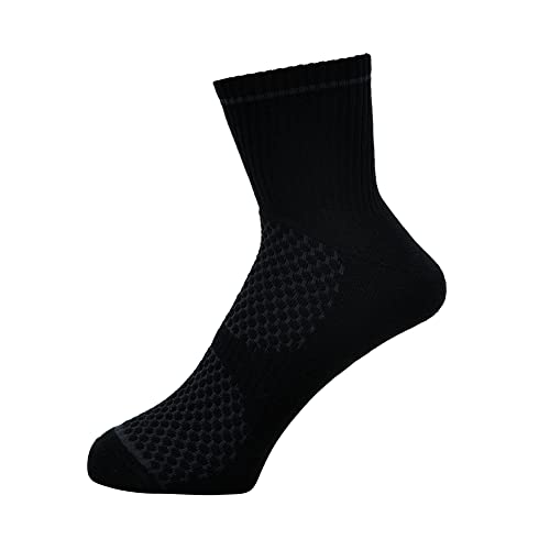 BALENZIA SocksXpress Men's Cushioned High Ankle Sports/Gym Socks (Free Size) Made with 100% Cotton & Spandex. Pack of 4 (Multicolour) | Terry/Towel Ankle Socks for Men. - Image 5
