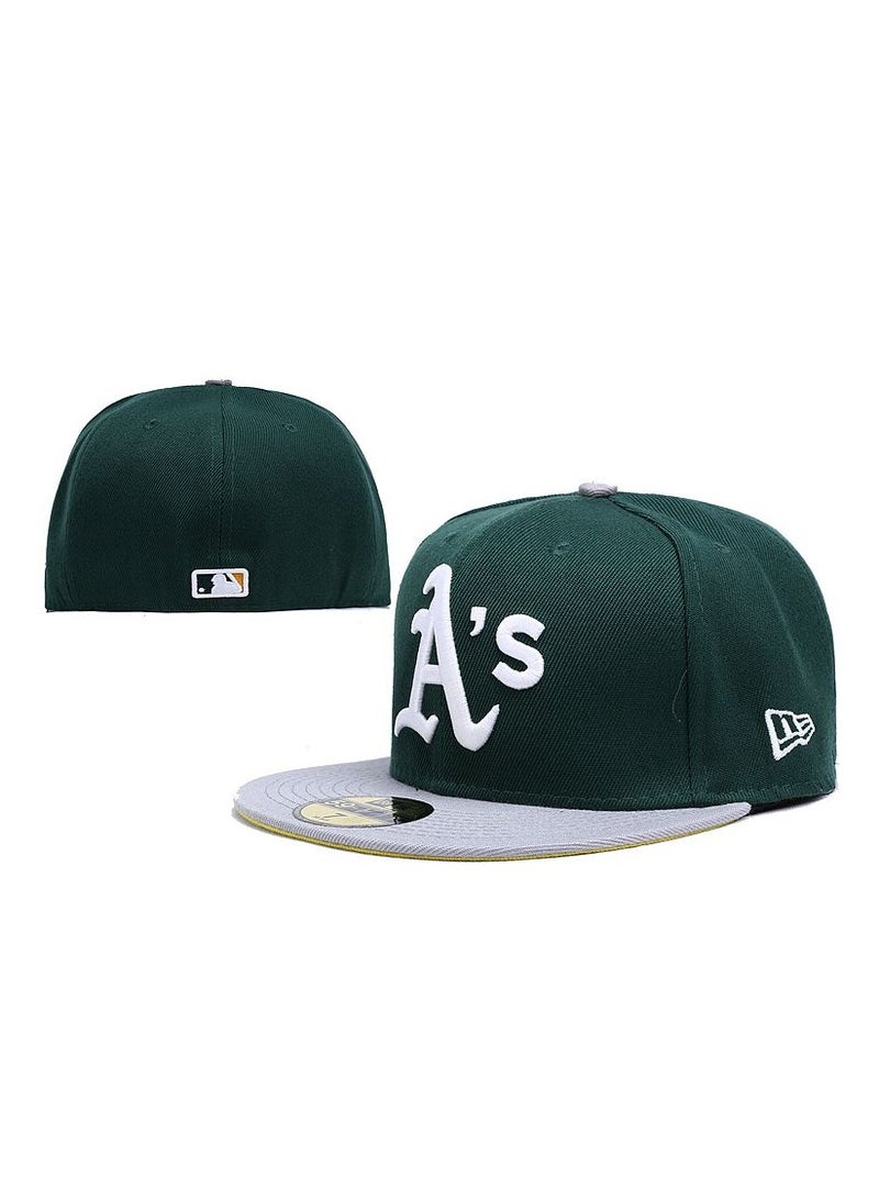 NEW ERA 3D Embroidered Fitted Baseball Team Cap with Closed Back for Sun Protection-56.8CM 