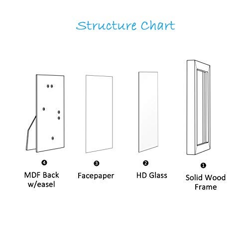 ATOBART 8x10 Set of 6 Oak Wood Picture Frame Solid Wooden Photo Frame Natural Wood Color Frames with Real Glass for Wall Mounting or Tabletop Living Room Bedroom Home Decor - Image 5