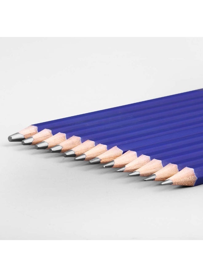 كيب سمايلنج طقم أقلام رصاص احترافية للرسم والتخطيط مكون من 12 قطعة - درجات صلابة متنوعة (10B إلى 2H) | لأعمال الجرافيك والرسم الفني والمذاكرة - Image 3