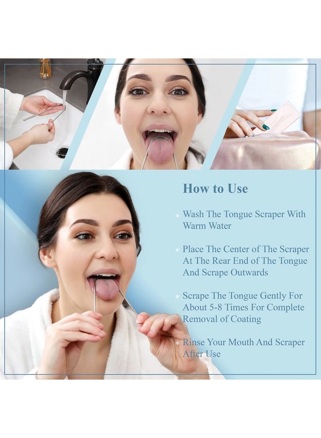 MasterMedi Tongue Scraper with Case Easy to Use Tongue Scraper for Adults, Tongue Cleaner for Oral Care & Hygiene (Single Pack (with Travel Case)) - Image 4