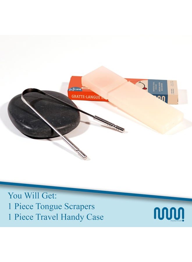 MasterMedi Tongue Scraper with Case Easy to Use Tongue Scraper for Adults, Tongue Cleaner for Oral Care & Hygiene (Single Pack (with Travel Case)) - Image 5