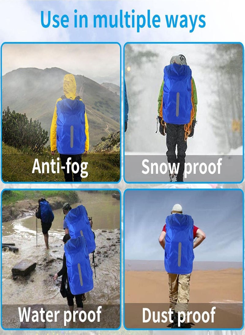 GGOOT Backpack Rain Cover Waterproof,Reflective Backpack Covers Rainproof For Travel - Backpack Waterproof Foldable Backpack Daypack For Travel Camping Hiking Outdoor Sports - Image 3