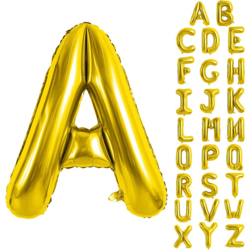 YUNSHANGMO Gold Letter Balloons 40 Inch Large Letter A Aluminum Foil for Birthday Party Decorations - Image 2