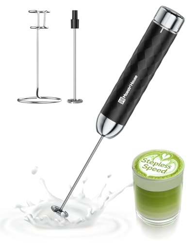 Maestri House Rechargeable Milk Frother with Stepless Speed Control, LunaFro 2.0 Handheld Electric Foam Maker Waterproof Drink Mixer Foamer for Lattes, Cappuccino - Image 1