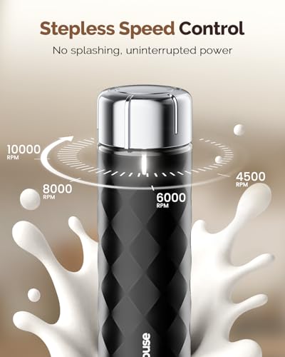 Maestri House Rechargeable Milk Frother with Stepless Speed Control, LunaFro 2.0 Handheld Electric Foam Maker Waterproof Drink Mixer Foamer for Lattes, Cappuccino - Image 3