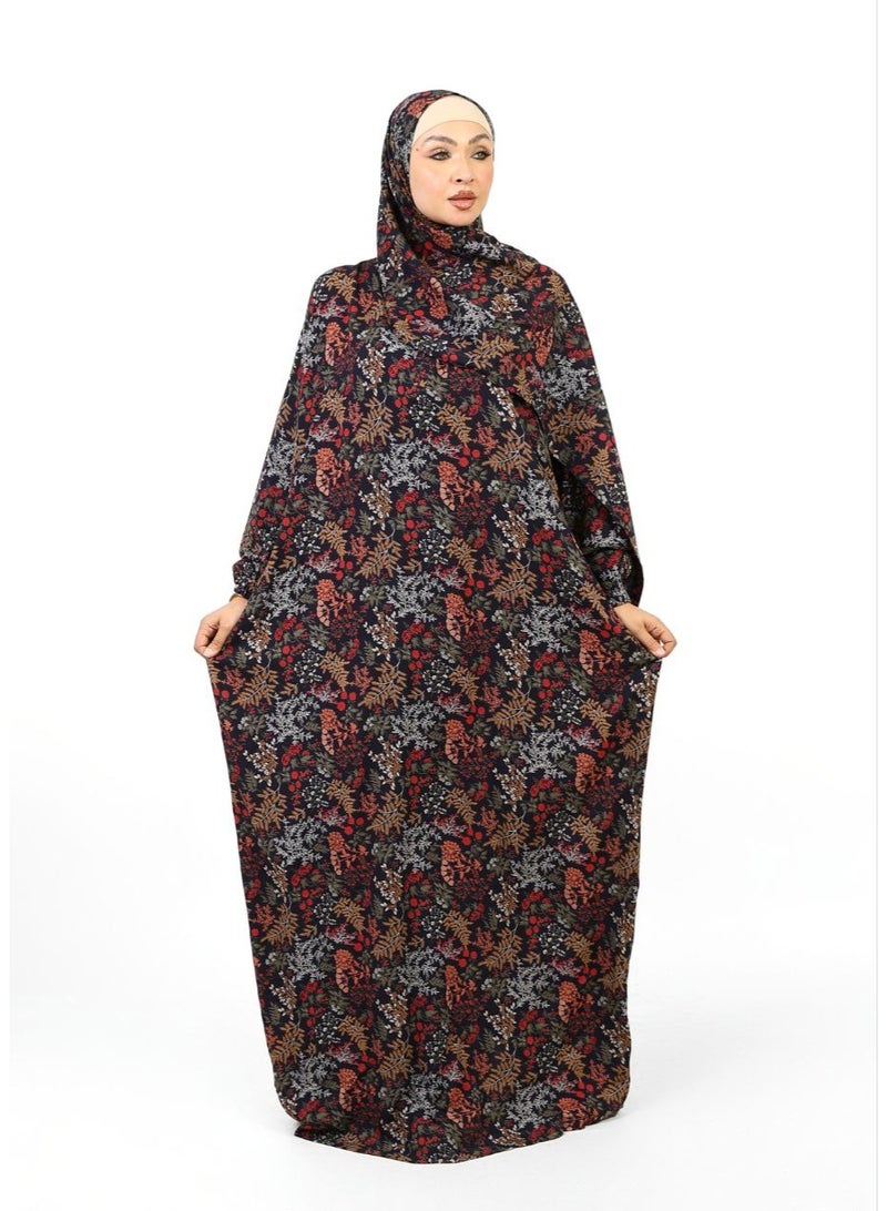 "Royal" Viscose Patterned Isdal – Warm Colors Fusion - Image 2