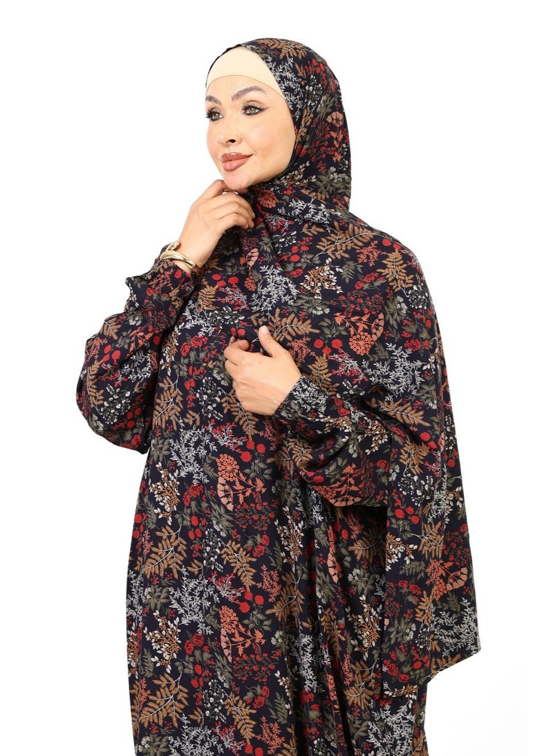 "Royal" Viscose Patterned Isdal – Warm Colors Fusion - Image 1