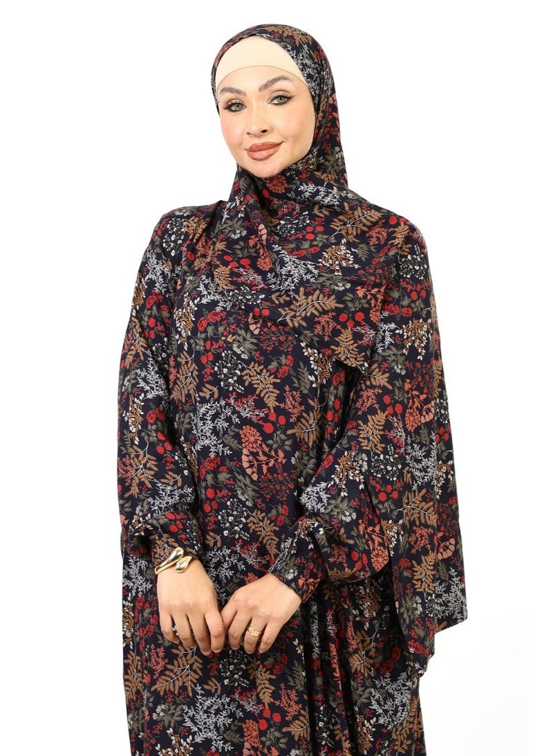 "Royal" Viscose Patterned Isdal – Warm Colors Fusion - Image 4