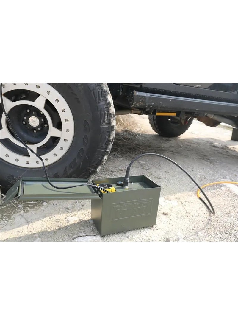 SHEZA STAR Portable Air Compressor Kit with Pressure Gauge, Battery Clamps, Storage Case - Image 2