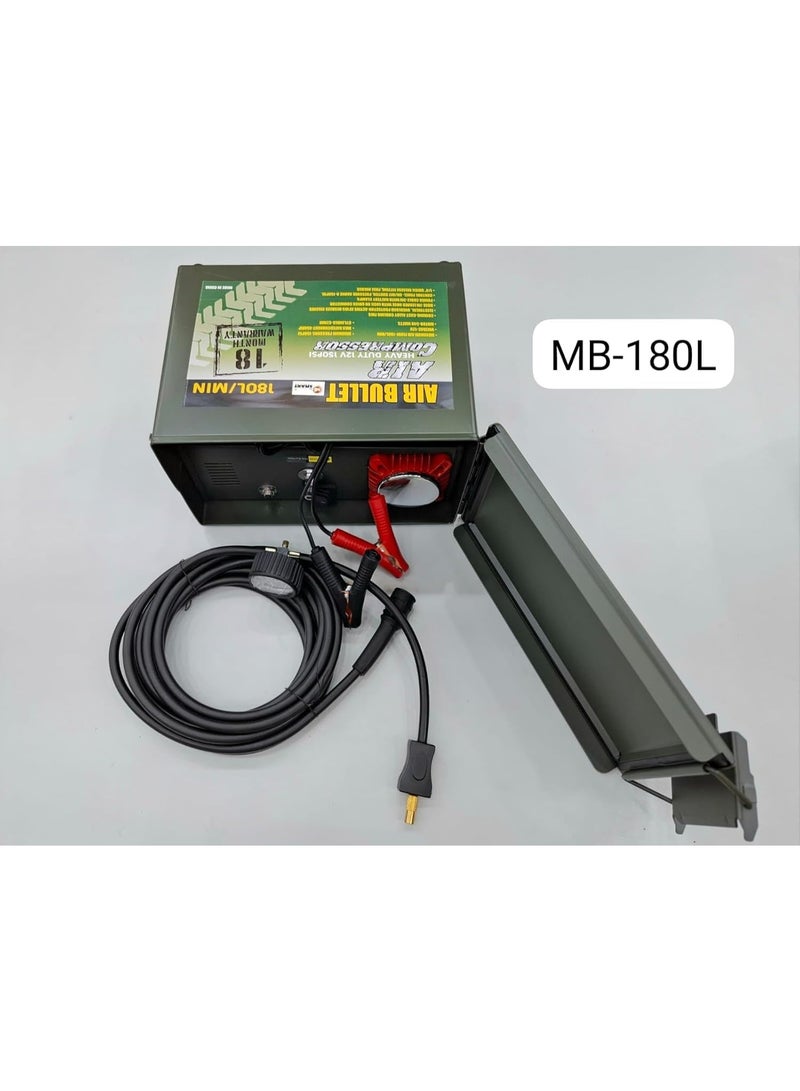 SHEZA STAR Portable Air Compressor Kit with Pressure Gauge, Battery Clamps, Storage Case - Image 3