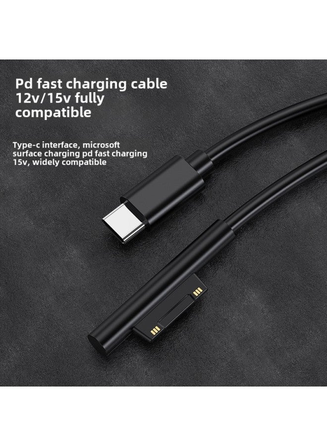 Suitable For  Surface Pro5 Charging Line Type-C To  PRO73456 Tablet Charging Line PD-Color:C Male To  5 Wires 1m Braided - Image 2