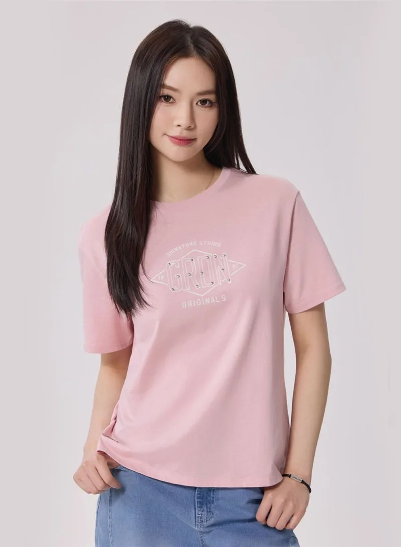 جيوردانو Women Boyfriend Cotton Graphic Tee