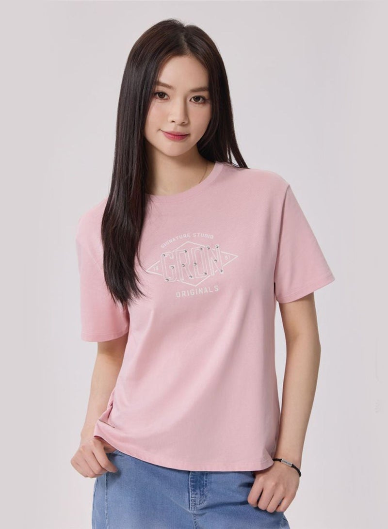GIORDANO Women Boyfriend Cotton Graphic Tee - Image 2